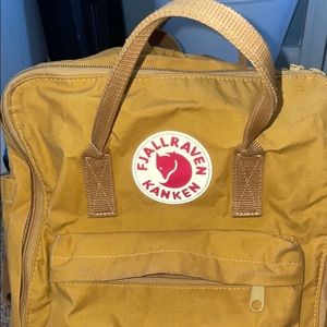 fjallraven kanken yellow backpack